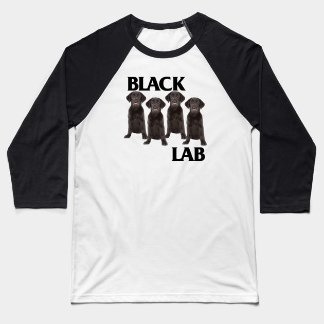 Black Lab Baseball T-Shirt by dann
